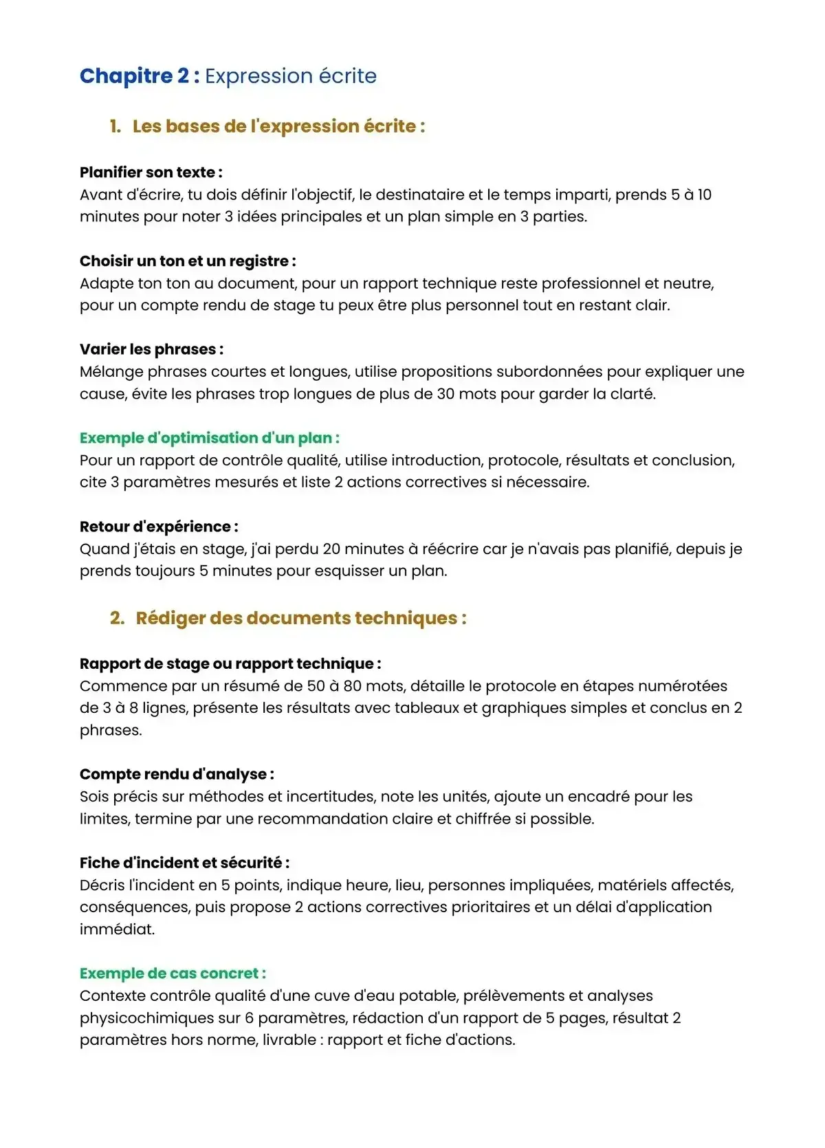 Example Fiche de Révision Bac Pro PCEPC